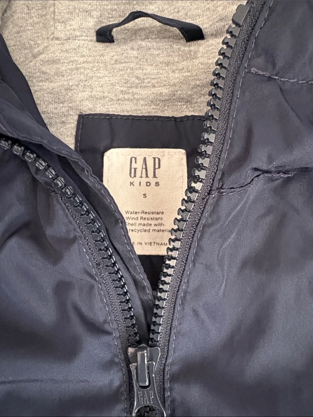 Boys GAP Navy Hooded Windbreaker Jacket